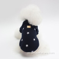 Nueva ropa popular para perros pequeños con estampado de estrellas de cinco puntas